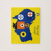 Australische staatsplakkaart, onderwijs legpuzzel (Verticaal)