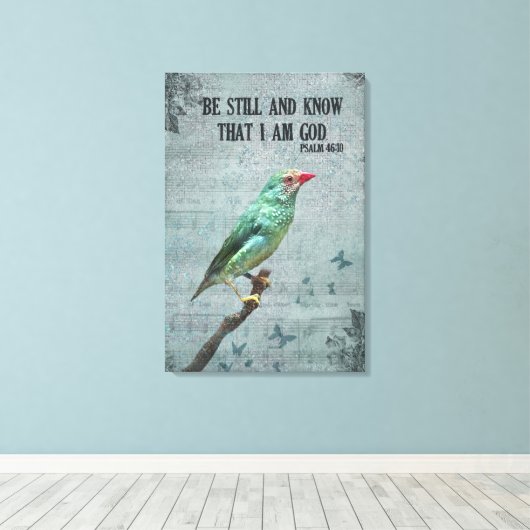 Australische Star Finch Canvas Afdruk (Insitu (Houten vloer))