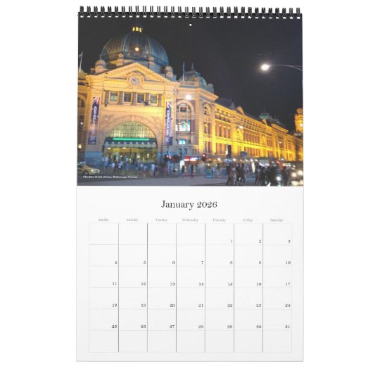 Australische steden 2026 kalender (Jan 2026)