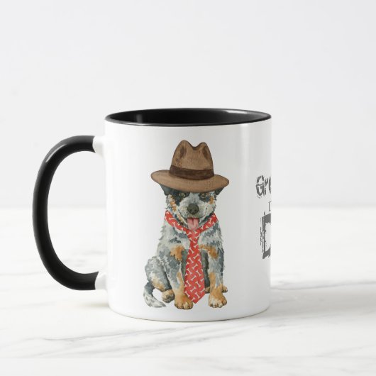 Australische stiefhond mok (Links)