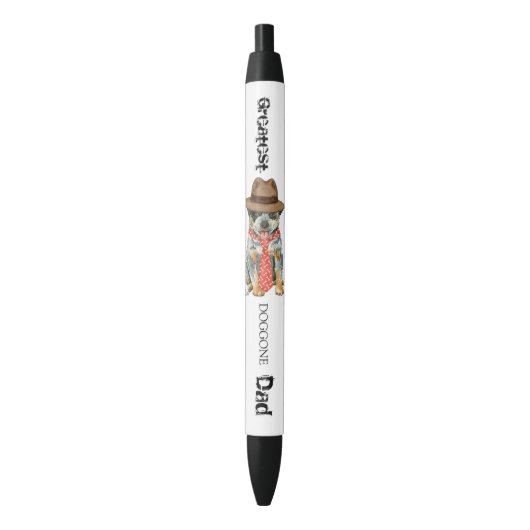 Australische stiefhond zwarte inkt pen (Voorkant Verticaal)