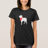 Australische stierenhond met rode bloedband t-shirt (Voorkant)