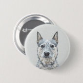 Australische stierenschilderingen - Kute Original Ronde Button 5,7 Cm (Voorkant /achterkant)