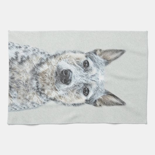 Australische stierenschilderingen - Kute Original Theedoek (Horizontaal)