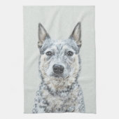 Australische stierenschilderingen - Kute Original Theedoek (Verticaal)