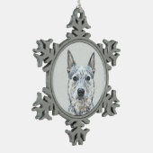 Australische stierenschilderingen - Kute Original  Tin Sneeuwvlok Ornament (Links)