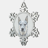 Australische stierenschilderingen - Kute Original  Tin Sneeuwvlok Ornament (Rechts)