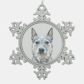 Australische stierenschilderingen - Kute Original  Tin Sneeuwvlok Ornament (Voorkant)