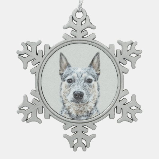 Australische stierenschilderingen - Kute Original  Tin Sneeuwvlok Ornament (Voorkant)