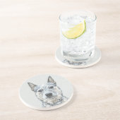 Australische stierenschilderingen - Kute Original  Zandsteen Onderzetter (Zijkant)