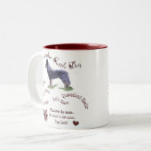 Australische stierenstiften tweekleurige koffiemok (Voorkant links)