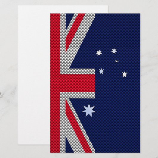 Australische stijl van het vlaggenontwerp van kool briefpapier (Voorkant / Achterkant)