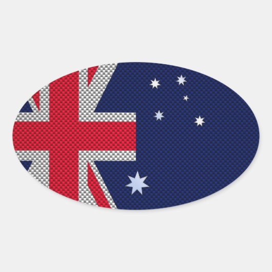 Australische stijl van het vlaggenontwerp van kool ovale sticker (Voorkant)