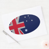 Australische stijl van het vlaggenontwerp van kool ovale sticker (Envelop)