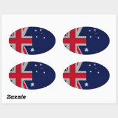 Australische stijl van het vlaggenontwerp van kool ovale sticker (Vel)