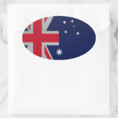 Australische stijl van het vlaggenontwerp van kool ovale sticker (Tas)