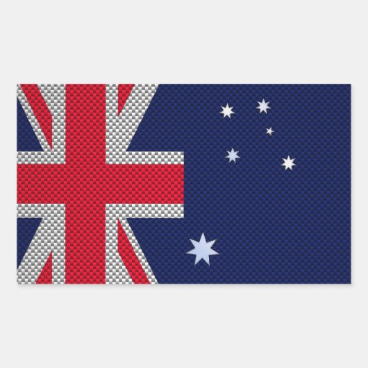 Australische stijl van het vlaggenontwerp van kool rechthoekige sticker (Voorkant)