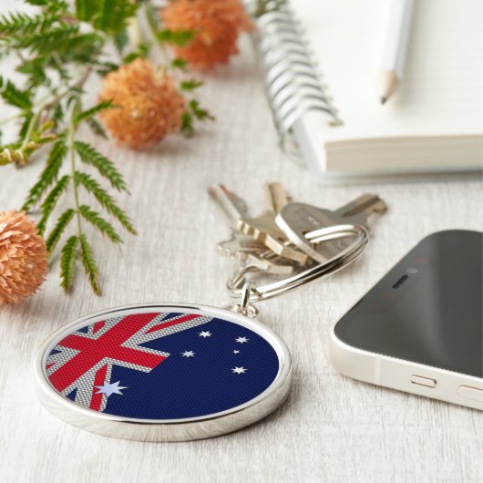 Australische stijl van het vlaggenontwerp van kool sleutelhanger (Zijkant)