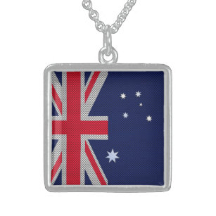 Australische stijl van het vlaggenontwerp van kool sterling zilver ketting