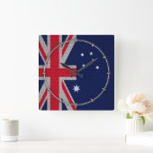 Australische stijl van het vlaggenontwerp van kool vierkante klok (Huis)