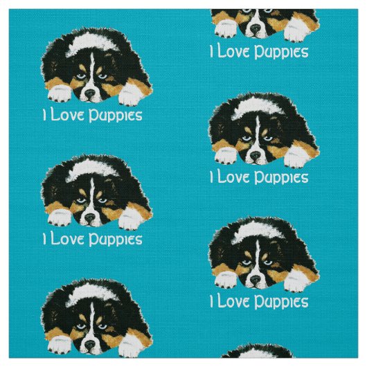 Australische stof Shepherd Puppy Polyester Poplin (Swatch)