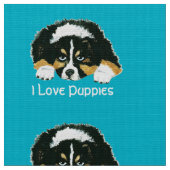 Australische stof Shepherd Puppy Polyester Poplin (Close Up)