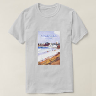Australische strand reizen kunst Cronulla T-shirt