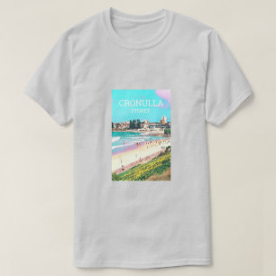Australische strandreiskunst t-shirt