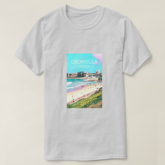 Australische strandreiskunst t-shirt (Design voorkant)