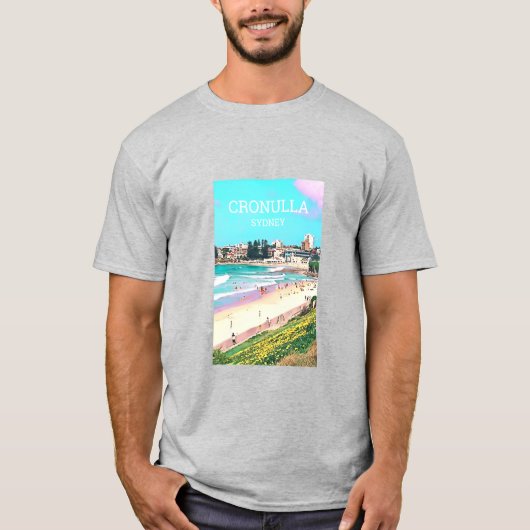 Australische strandreiskunst t-shirt (Voorkant)