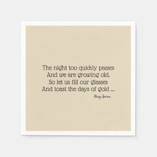 Australische Struik poëzie Paper BBQ Napkins Servet