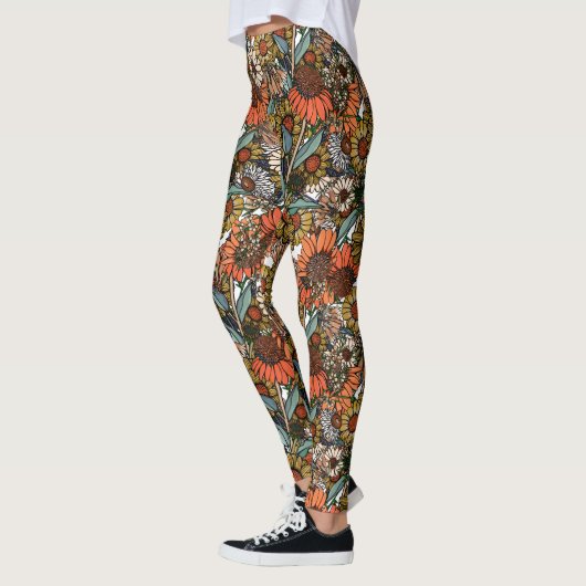 Australische Struik Wildflower Garden Leggings (Links)