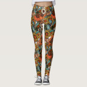 Australische Struik Wildflower Garden Leggings (Voorkant)