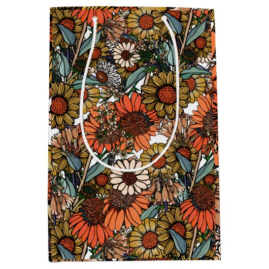 Australische Struik Wildflower Garden Medium Cadeauzakje (Voorkant)