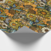 Australische Struik Wildflower Summer Garden Cadeaupapier (Hoek)