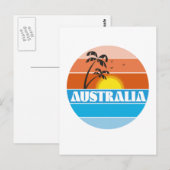 Australische sunset retro logo van 80 jaar briefkaart (Voorkant / Achterkant)