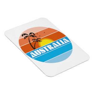 Australische sunset retro logo van 80 jaar magneet
