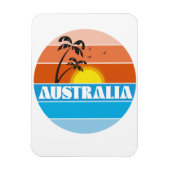 Australische sunset retro logo van 80 jaar magneet (Verticaal)