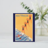 Australische surf club vintage poster briefkaart (Staand voorkant)