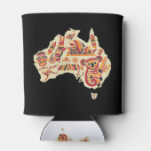 Australische symbolen blikjeskoeler (Achterkant)