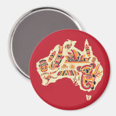 Australische symbolen magneet (Voorkant / Achterkant)