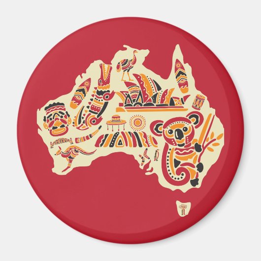 Australische symbolen magneet (Voorkant)