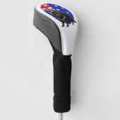 Australische Tassy Duivel Golfheadcover (Schuin)