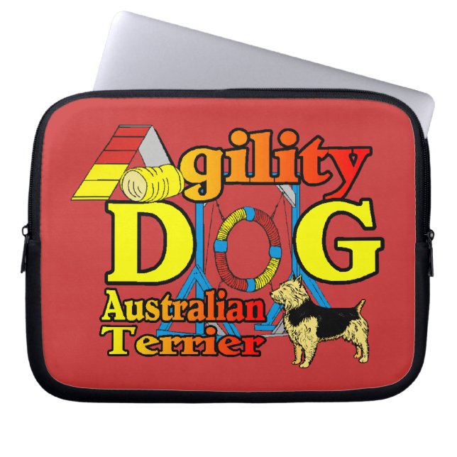 Australische Terrier Agility Laptop Sleeve (Voorkant)