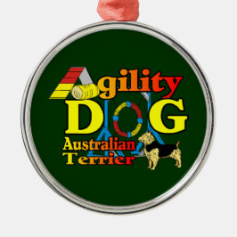Australische Terrier Agility Metalen Ornament