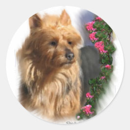 Australische Terrier Art Gifts Ronde Sticker