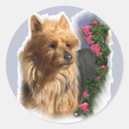 Australische Terrier Art Gifts Ronde Sticker