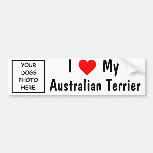 Australische Terrier Bumpersticker (Voorkant)