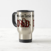 Australische terrier Dad Apparel Gifts Reisbeker (Voorkant links)