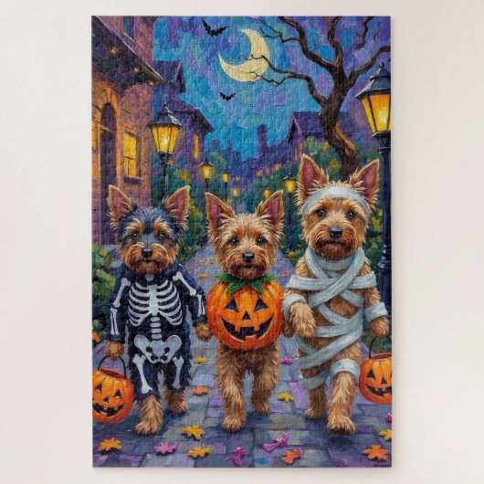 Australische Terrier die langs de deuren gaan met Legpuzzel (Verticaal)
